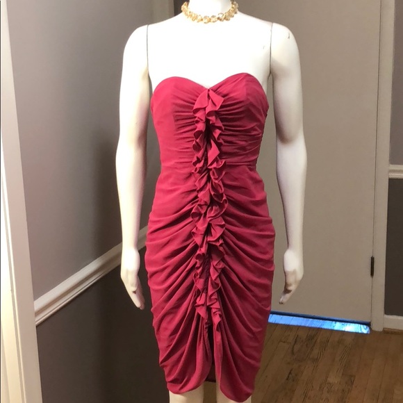 h&m pink ruffle dress